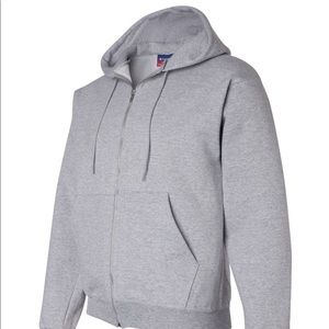 Gray Zip Up Champion Jacket w/ hood